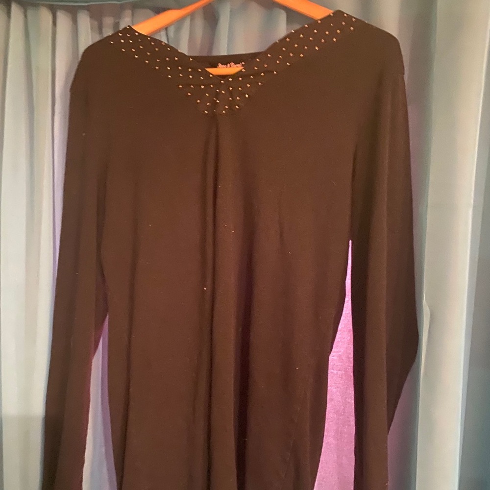 📣 Steve & Barry’s LS Black Beaded Shirt-Last Call